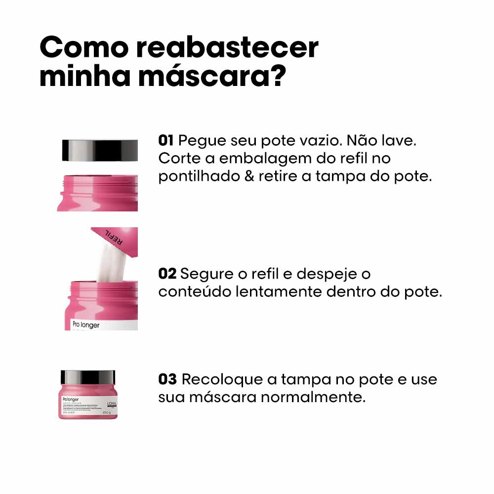 Refil Máscara De Tratamento Pro Longer L'Oréal Professionnel 200g