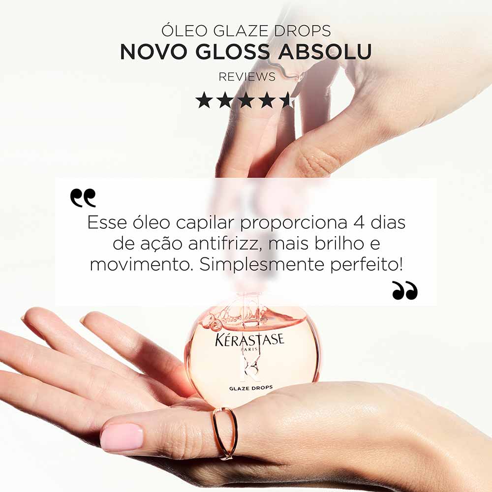 Kit Kérastase Shampoo Gloss Absolu Bain Hydra-Glaze 250ml + Óleo Capilar Glaze 45ml