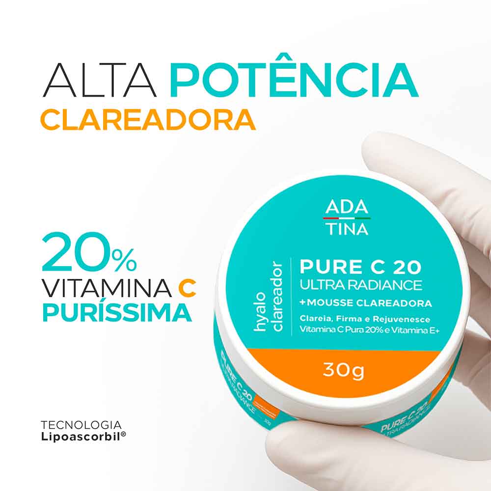 Creme Clareador Facial Pure C 20 Ultra Radiance Ada Tina 30g