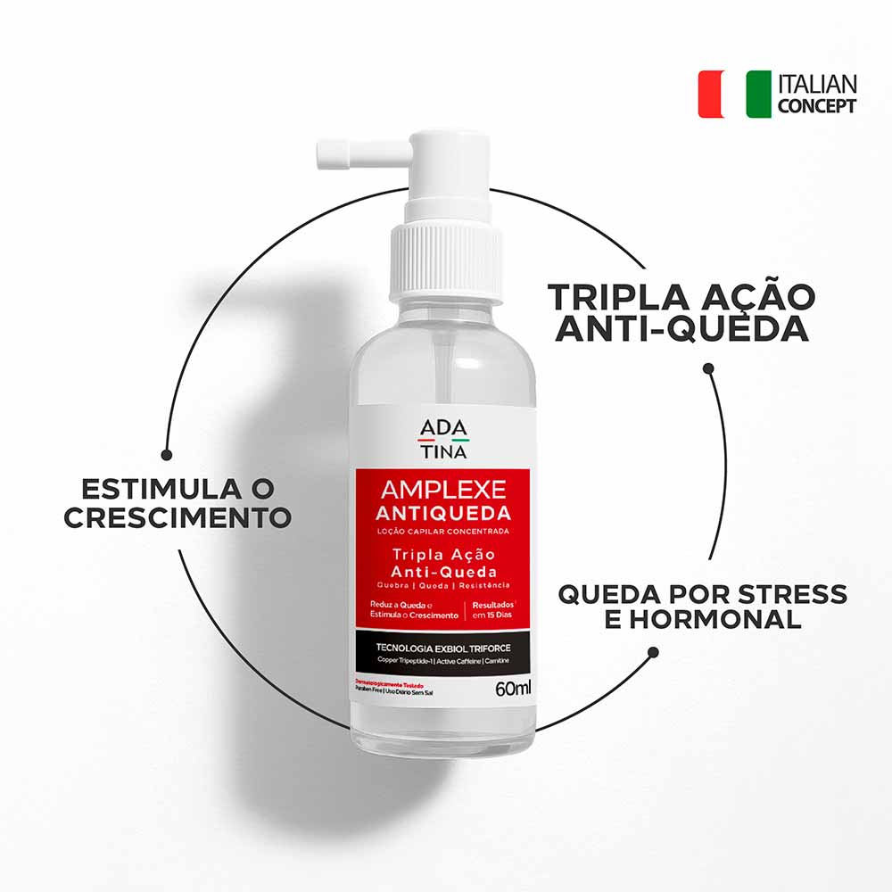 Loção Capilar Concentrada Amplexe Anti-Queda Tripla Ação Ada Tina 60ml