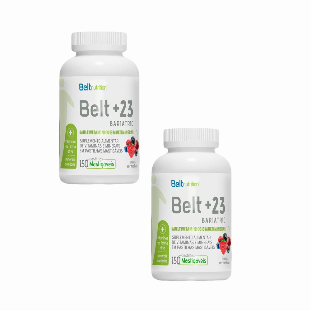 Kit 2 Belt+23 Bariatric Plus Mastigável Frutas Vermelhas