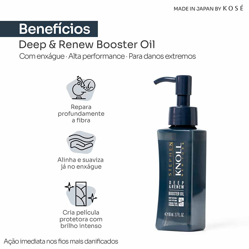 Óleo Capilar Deep & Renew Booster Stephen Knoll 80ml