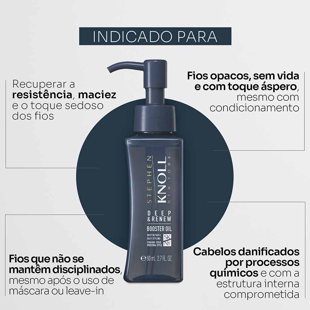 Óleo Capilar Deep & Renew Booster Stephen Knoll 80ml