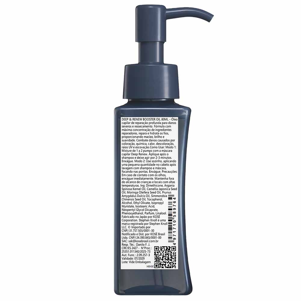 Óleo Capilar Deep & Renew Booster Stephen Knoll 80ml