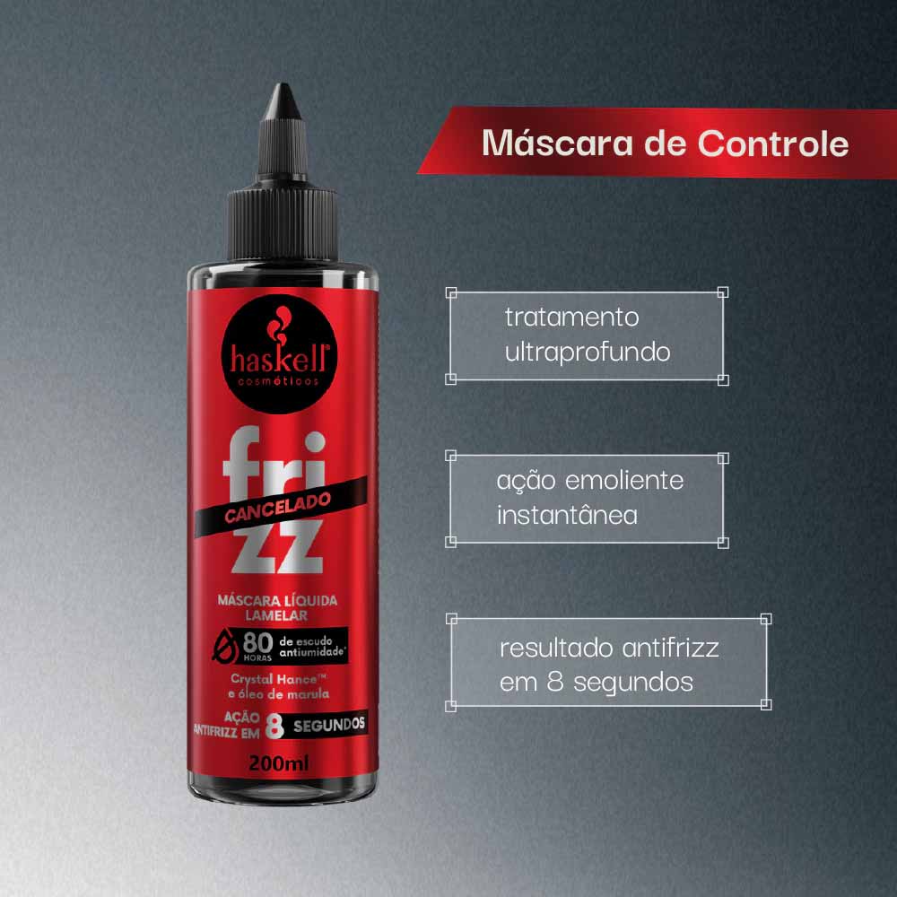 Máscara Líquida Frizz Cancelado Haskell 200ml