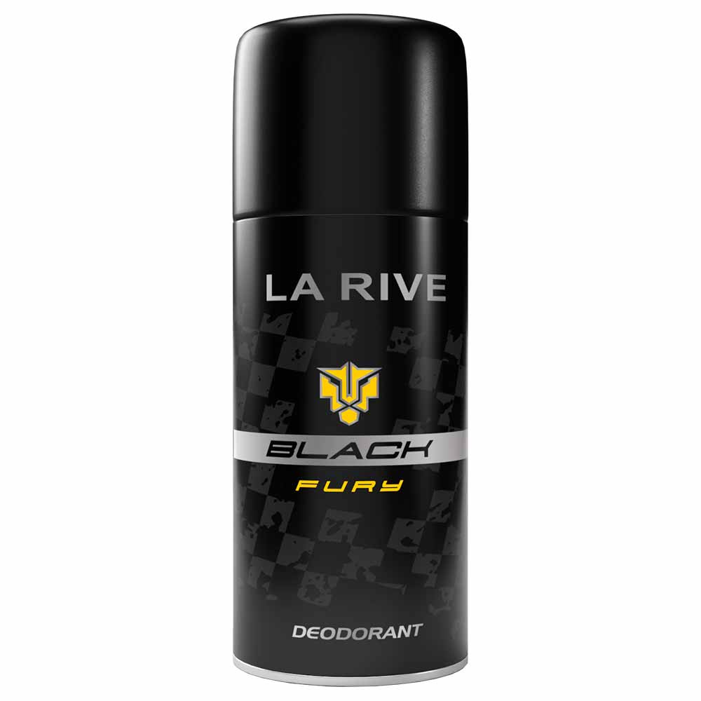 Kit Coffret La Rive Perfume Masculino Black Fury Eau de Toilette 75ml + Desodorante 150ml