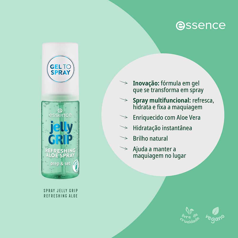 Spray Iluminador Multifuncional Jelly Grip Refreshing Aloe Essence 50ml