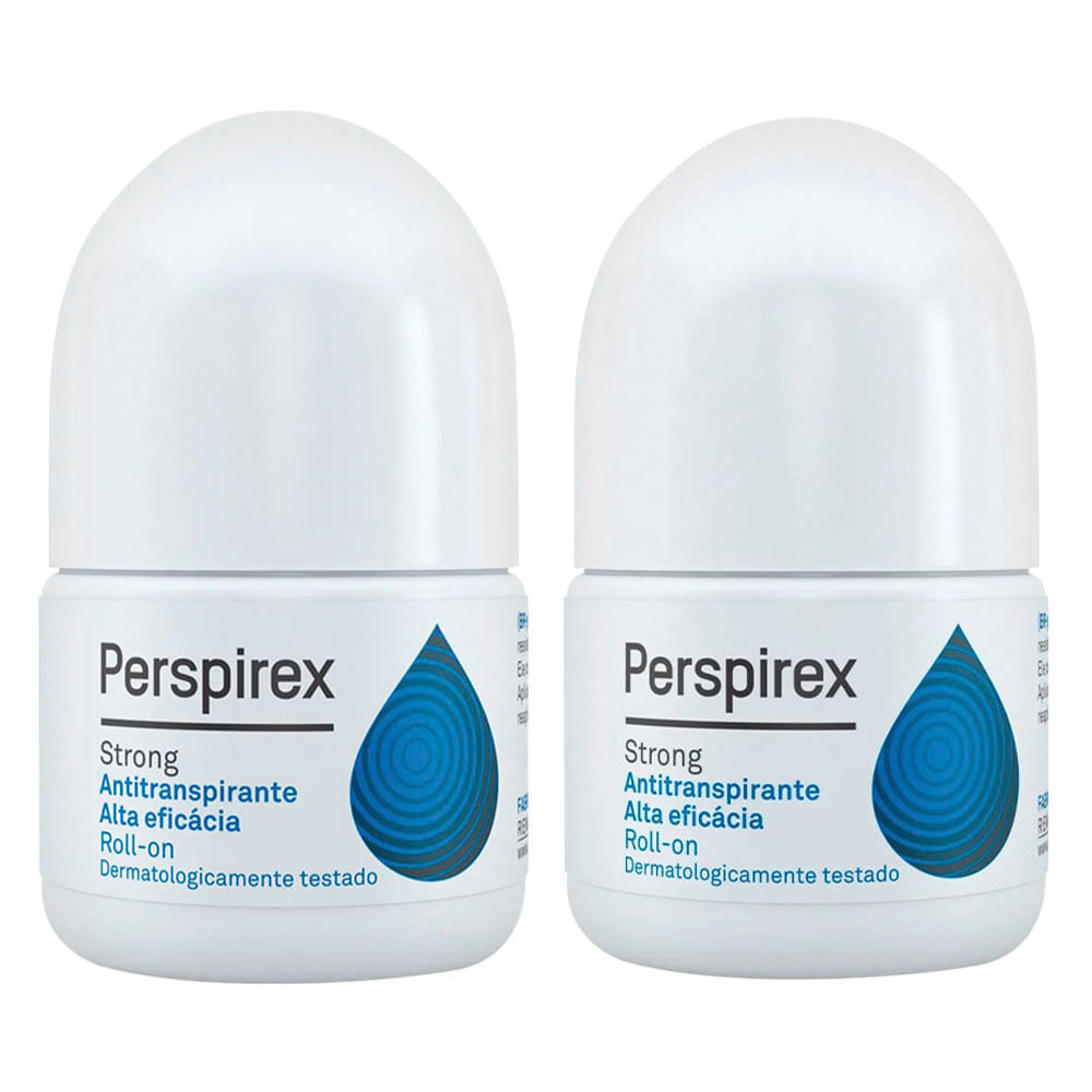 Kit 2 Desodorante Roll On Unissex Strong Antitranspirante Perspirex