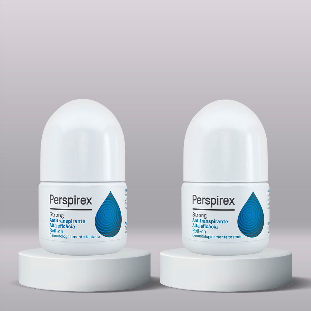 Kit 2 Desodorante Roll On Unissex Strong Antitranspirante Perspirex