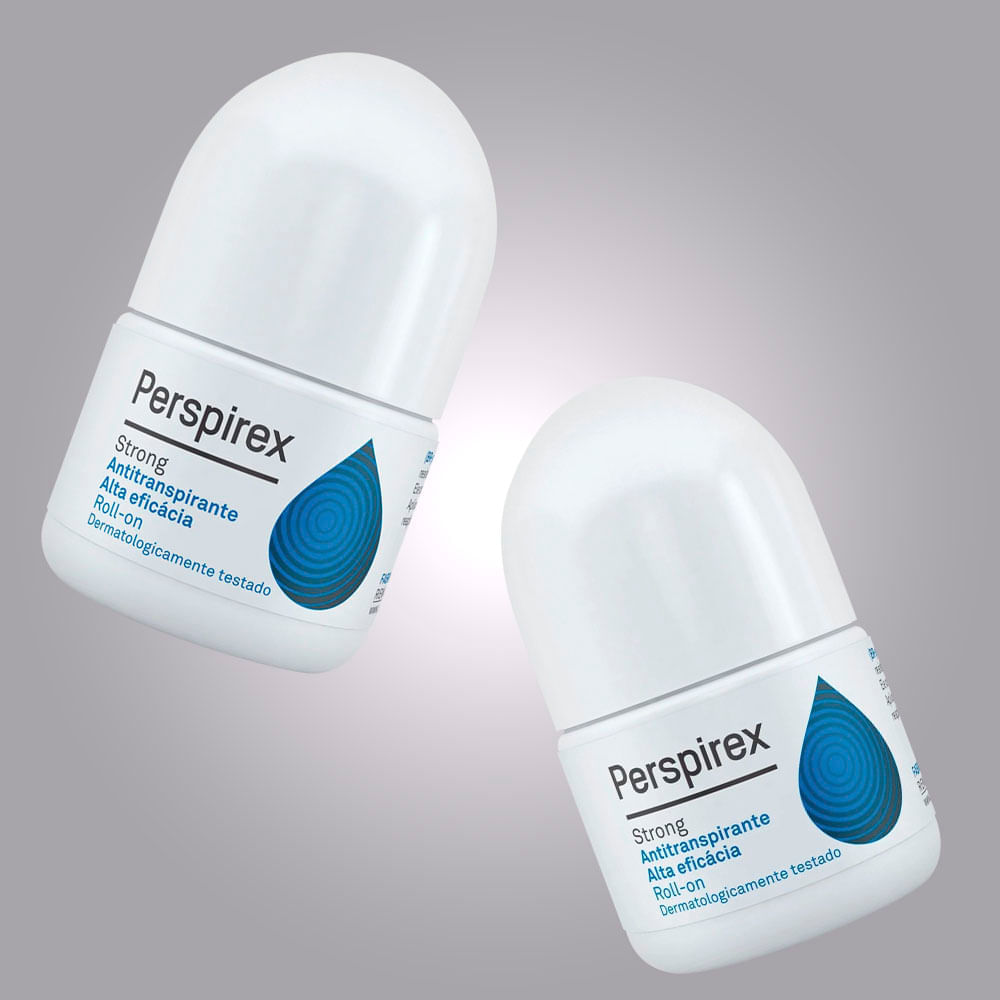 Kit 2 Desodorante Roll On Unissex Strong Antitranspirante Perspirex