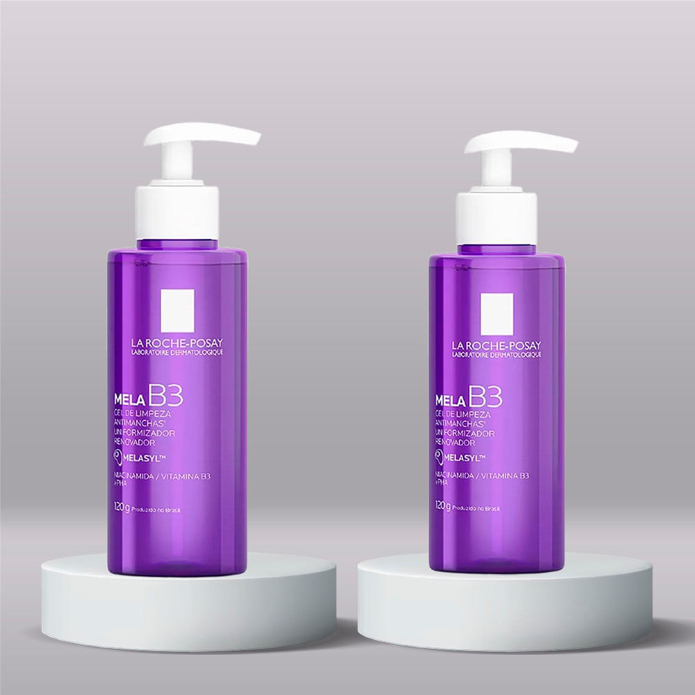 Kit 2 Gel de Limpeza Antimanchas Mela B3 La Roche-Posay 120g