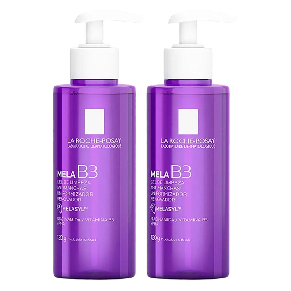 Kit 2 Gel de Limpeza Antimanchas Mela B3 La Roche-Posay 120g