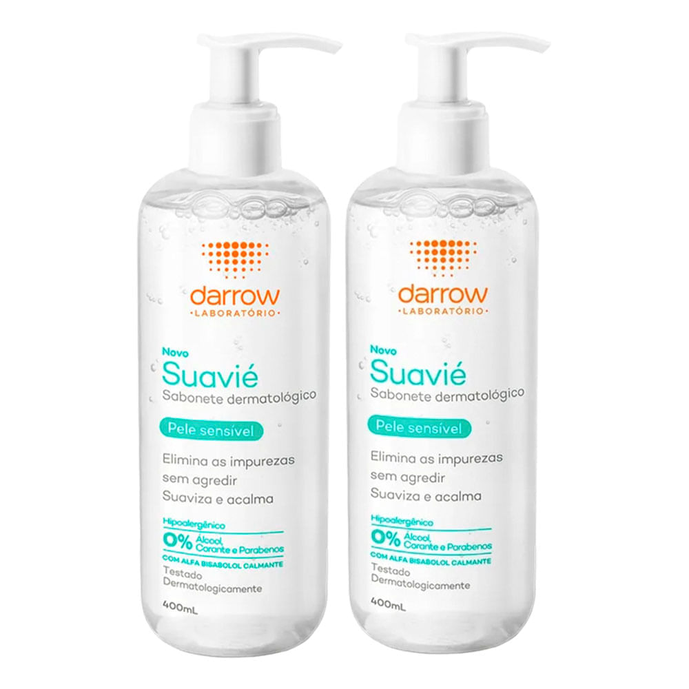 Kit 2 Suavié Sabonete Líquido Para Pele Sensível Darrow 400ml