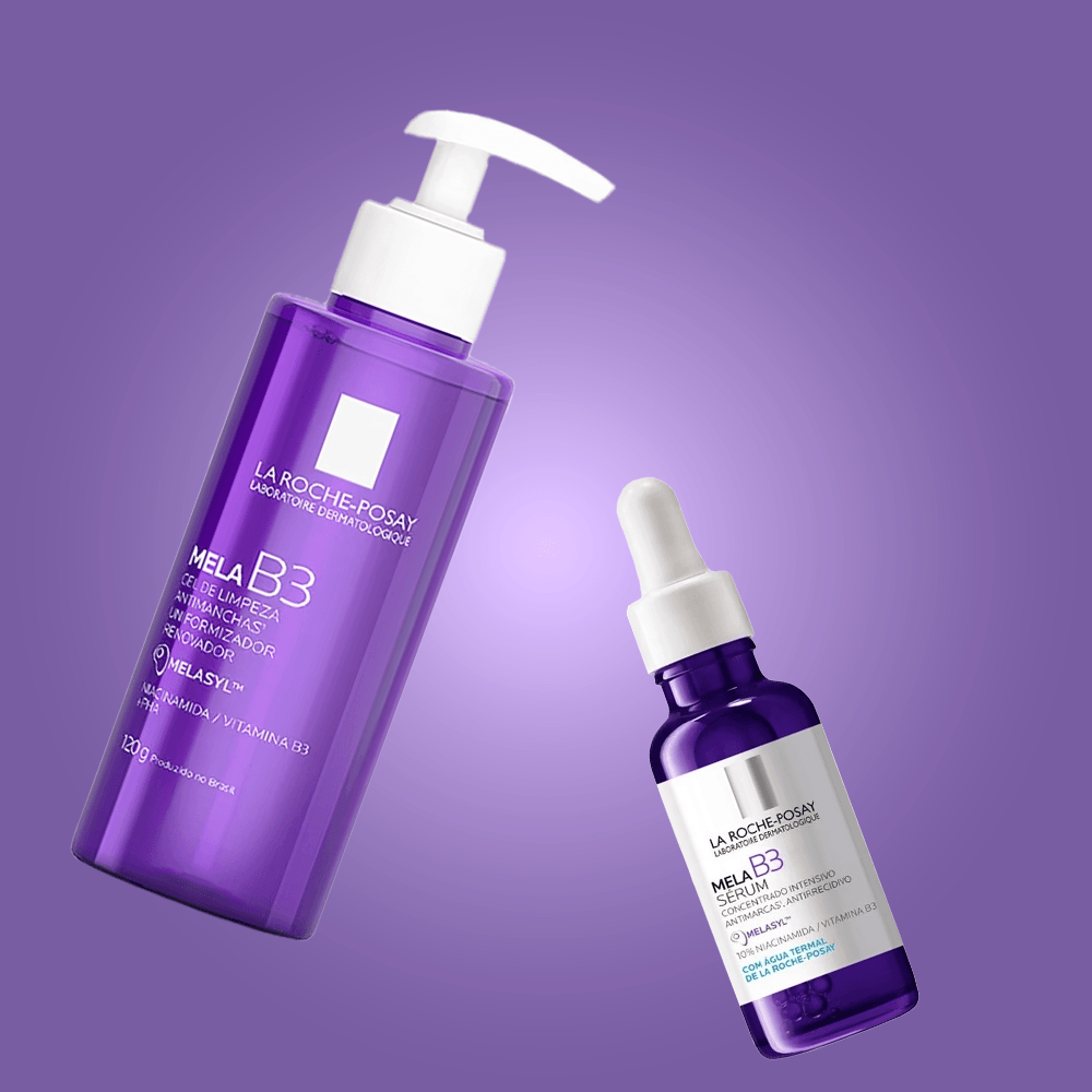 Kit La Roche-Posay MelaB3 Sérum Facial Clareador 15ml + Gel de Limpeza Antimanchas 120g