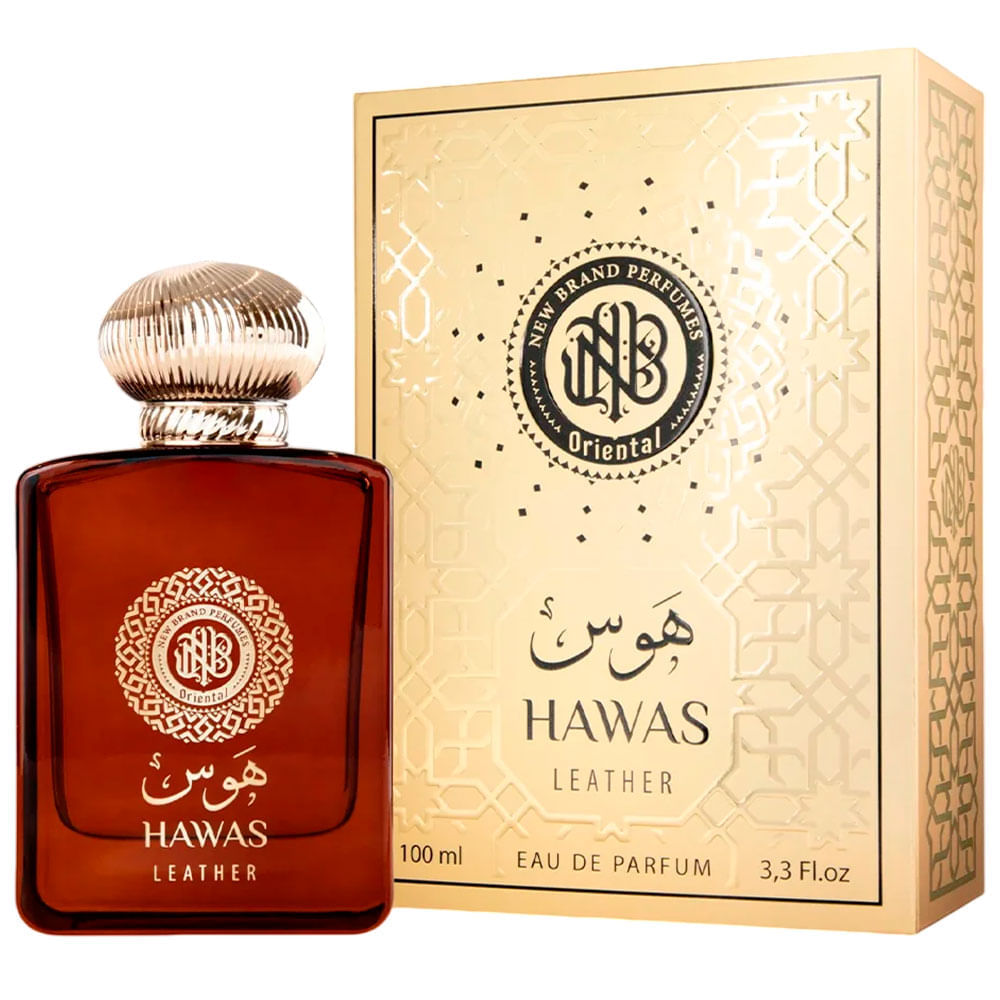 Perfume Árabe Unissex Hawas Leather New Brand Eau de Parfum 100ml