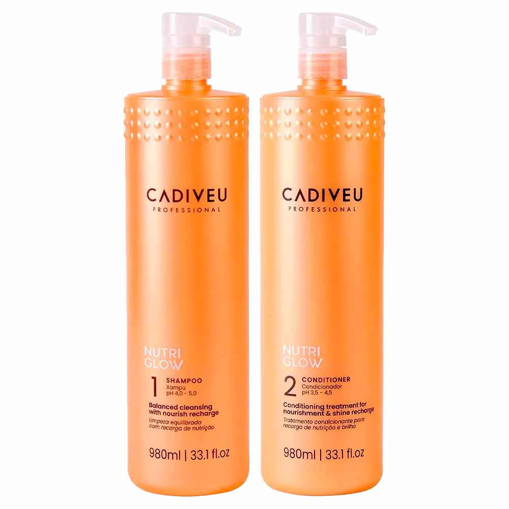 Kit Nutri Glow Cadiveu  Professional Shampoo 980ml + Condicionador 980ml