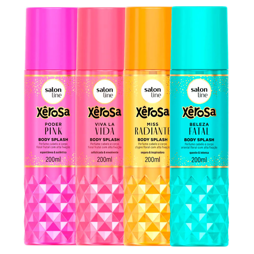 Kit 4 Fragrâncias Salon Line Coleção Body Splash Xêrosa 200ml