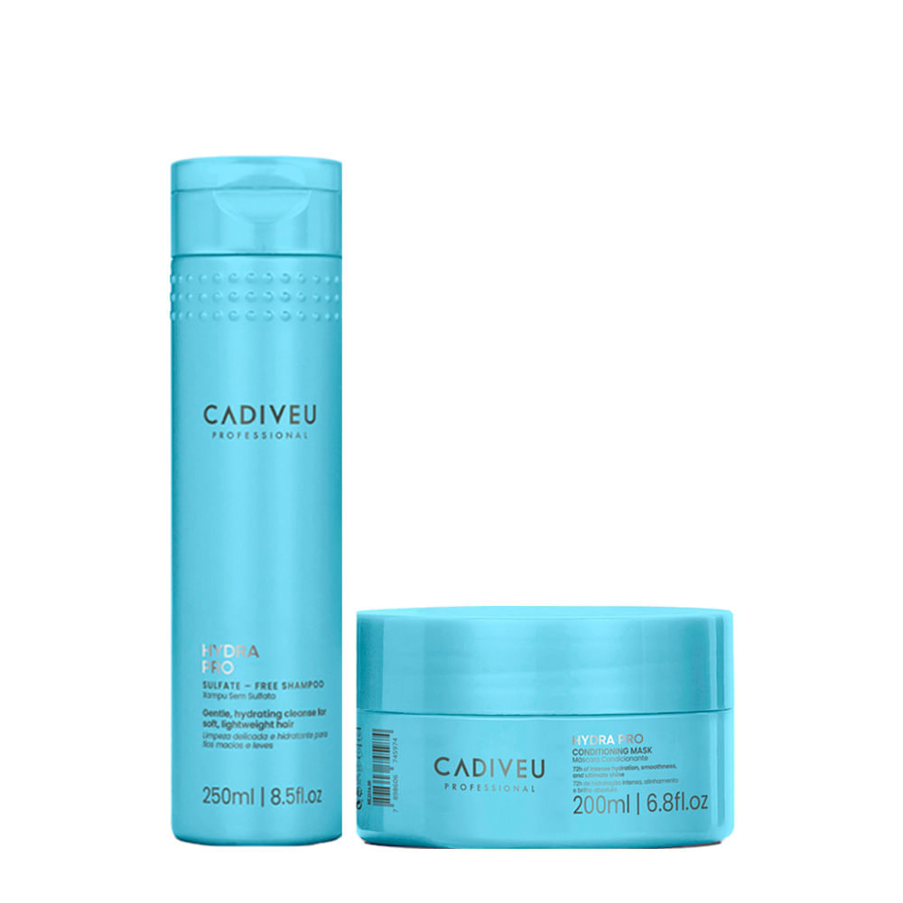 Kit Hydra Pro Cadiveu Professional Shampoo 250ml + Máscara 200ml