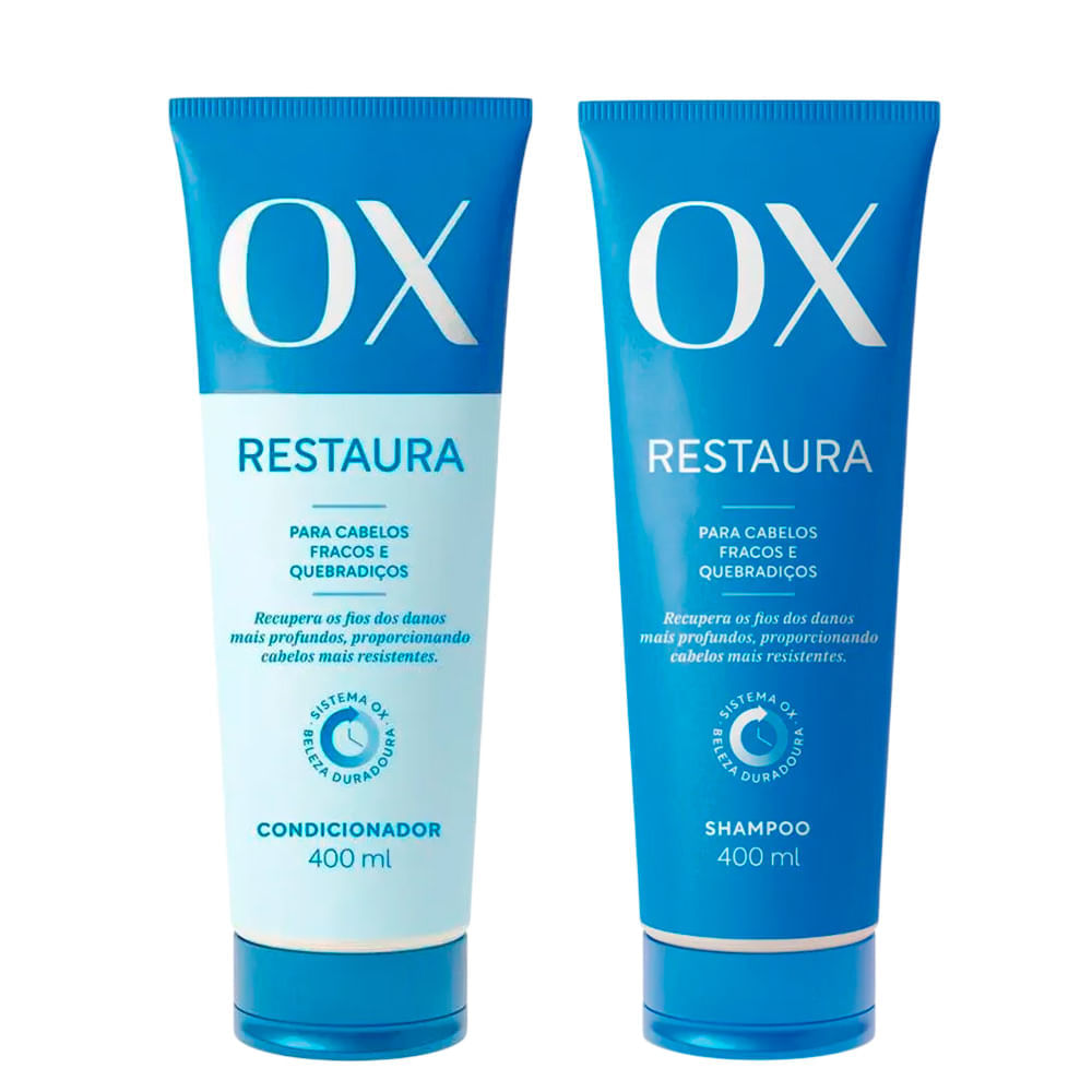 Kit Ox Restaura Shampoo 400ml + Condicionador 400ml