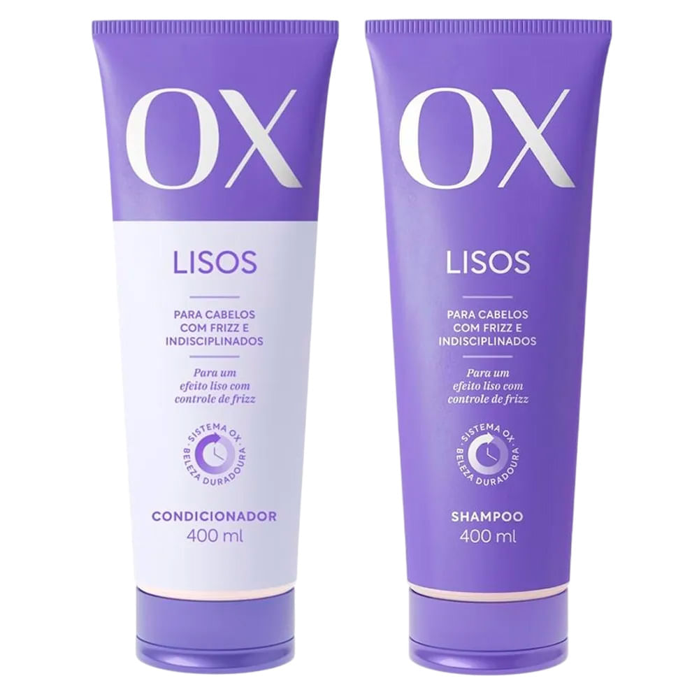 Kit Ox Liso Shampoo Duradouro 400ml + Condicionador Duradouro 400ml