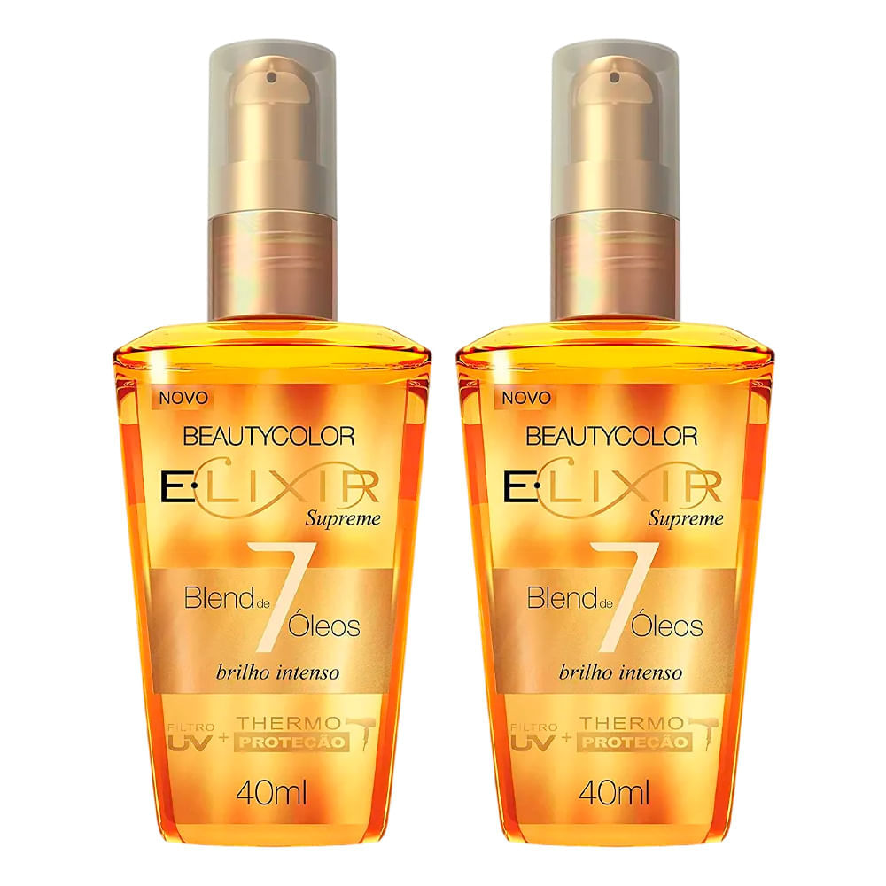 Kit 2 Óleo Capilar Elixir Blend 7 Óleos Beautycolor 40ml