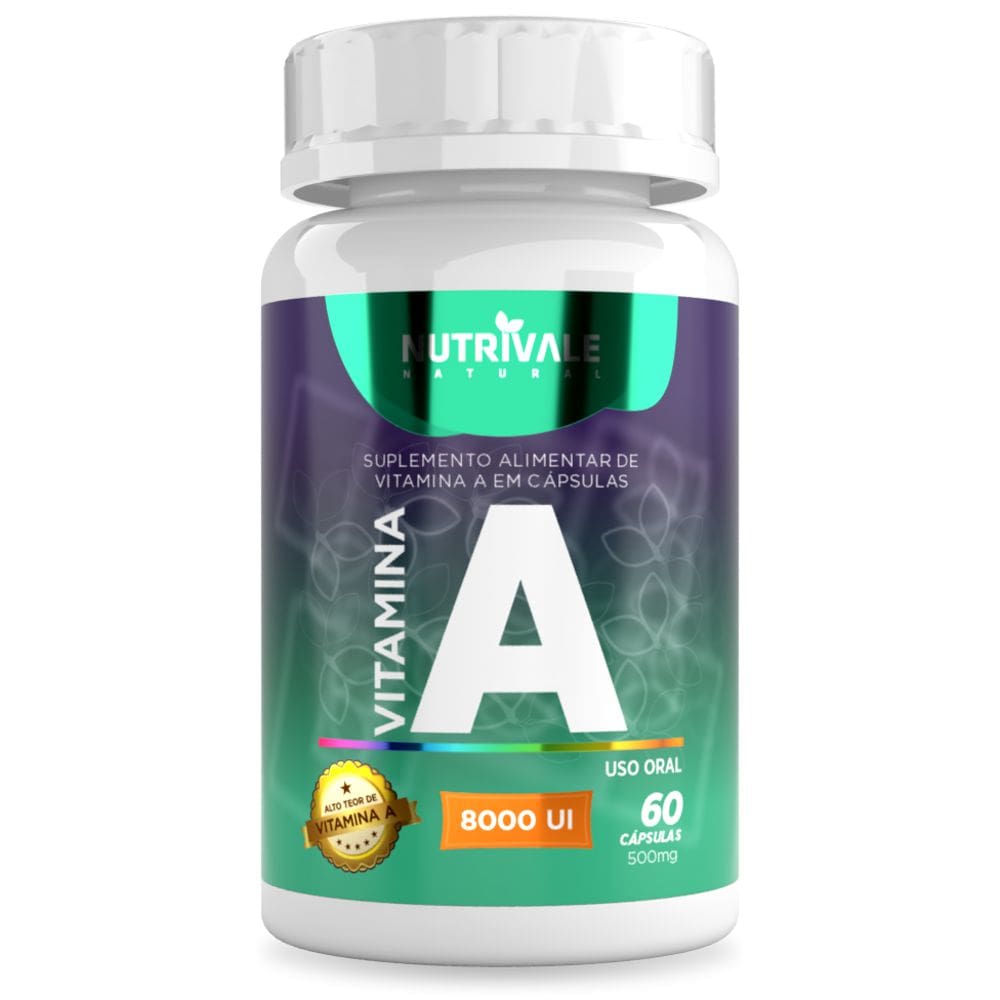Kit 2 Vitamina A (Retinol) 8000 UI Nutrivale 60 Cápsulas