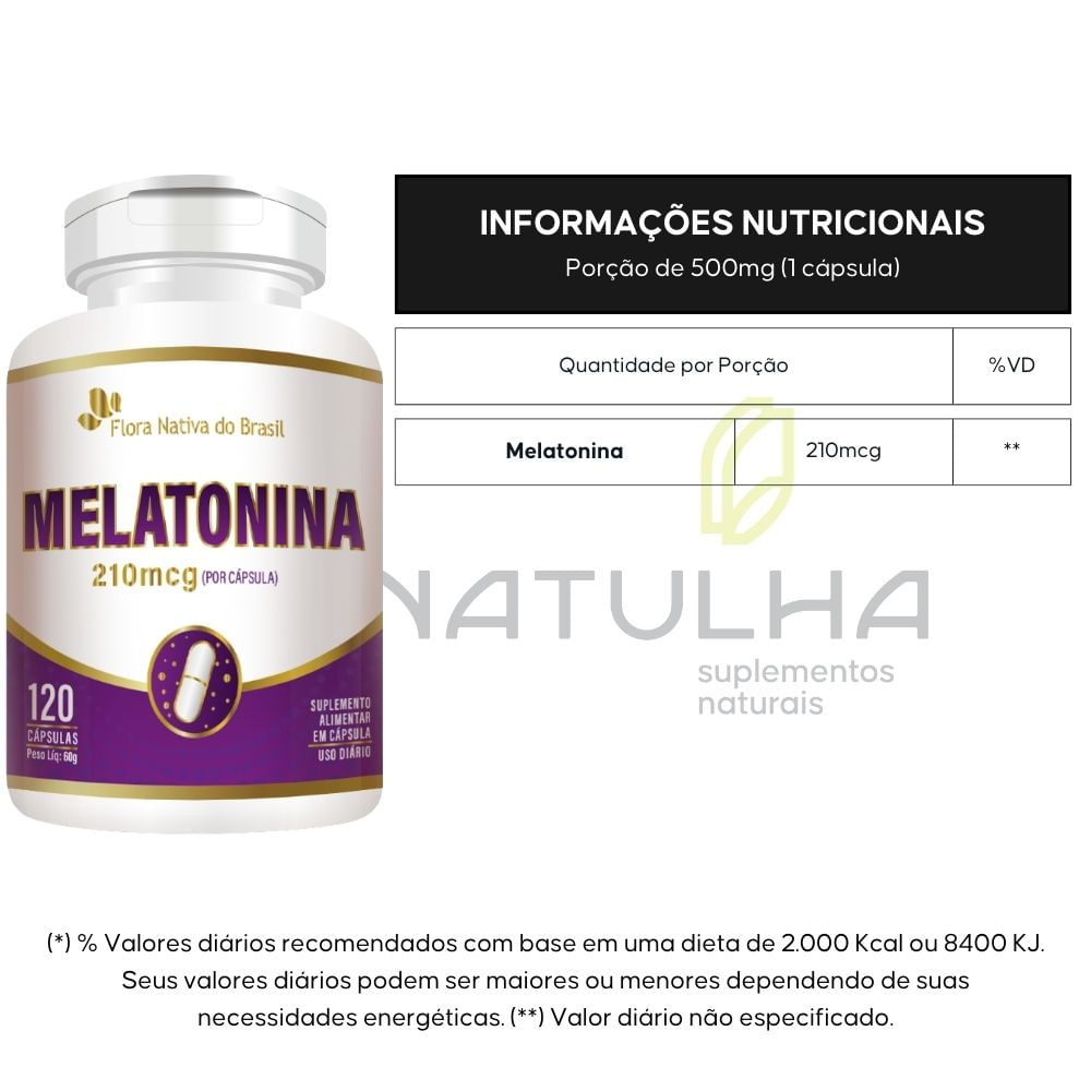 Kit 2 Melatonina Flora Nativa 120 Cápsulas