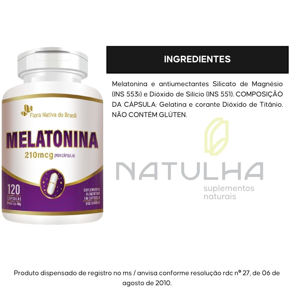 Kit 2 Melatonina Flora Nativa 120 Cápsulas
