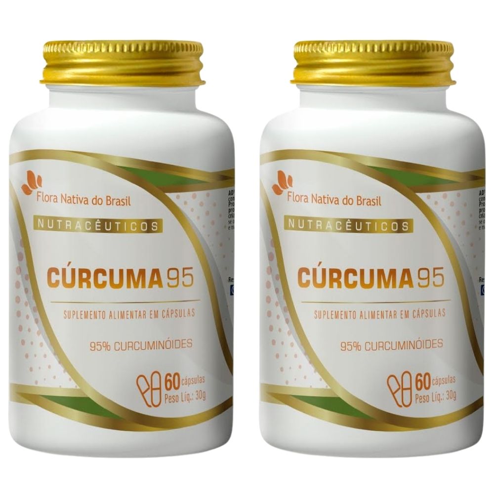 Kit 2 Cúrcuma 95% Flora Nativa 60 Cápsulas