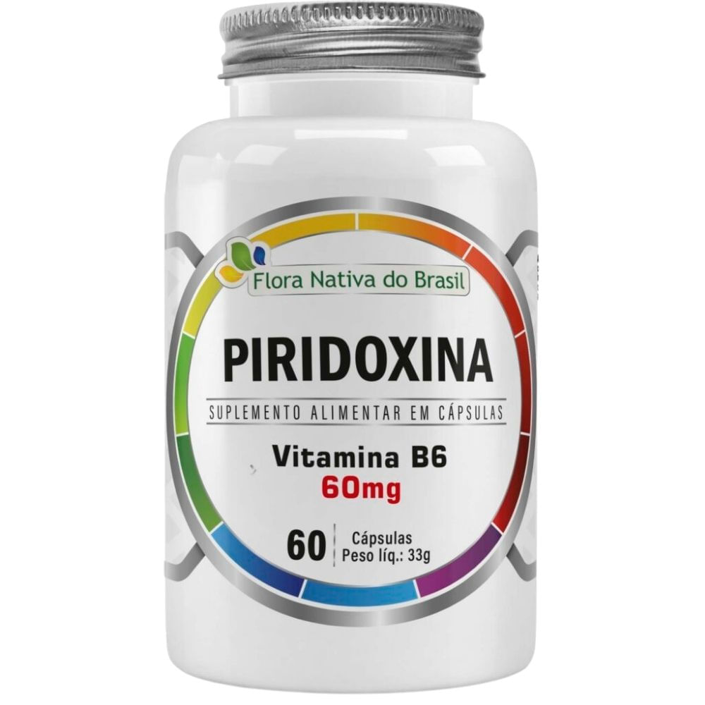Kit 2 Vitamina B6 Piridoxina Flora Nativa 60 Cápsulas