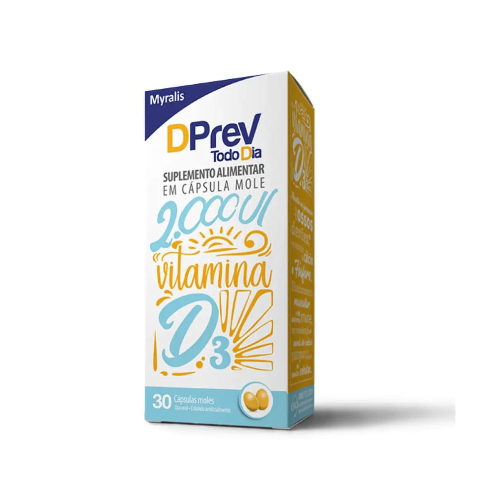 Vitamina D Colecalciferol Todo Dia 2000ui dprev 30 Cápsulas