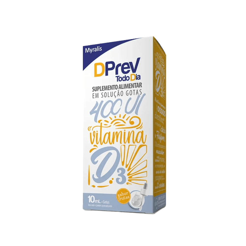 Vitamina D Em Gotas Colecalciferol Todo Dia 400ui Dprev 10ml