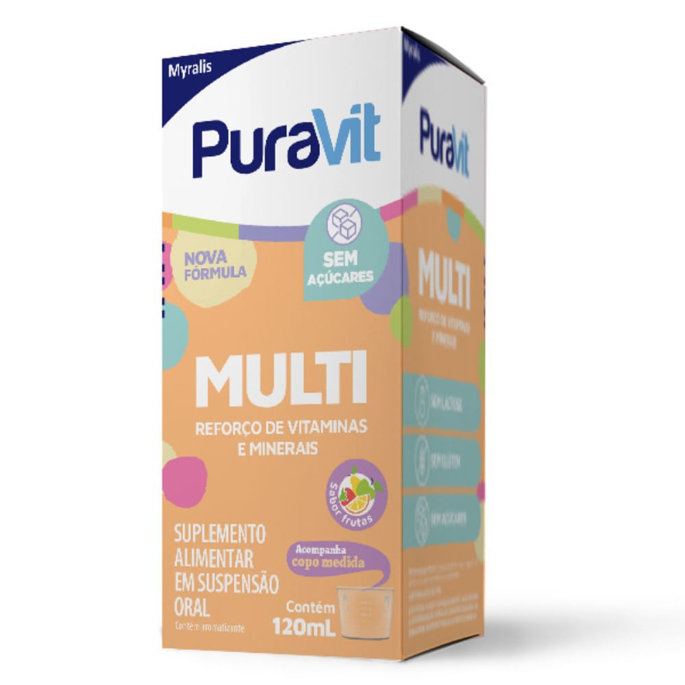 Reforço De Vitaminas E Minerais Multi Puravit 120ml