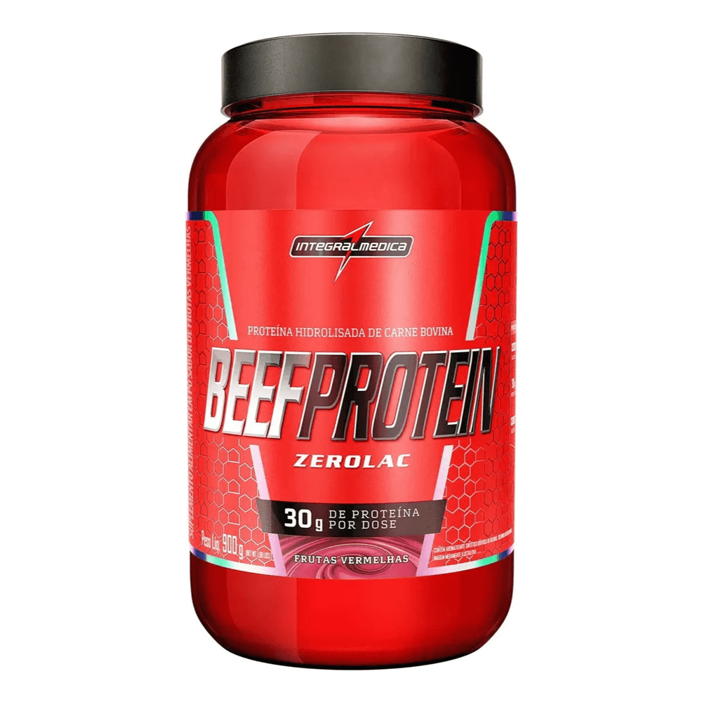 Suplemento Proteíco Beef Protein Integralmedica 900g Sabor Frutas Vermelhas