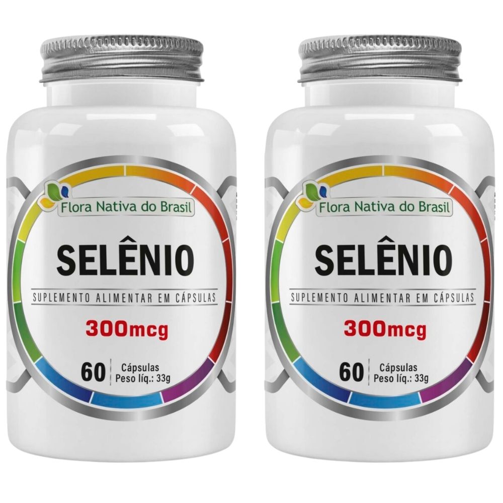 Kit 2 Selênio 500% IDR Flora Nativa 60 Cápsulas