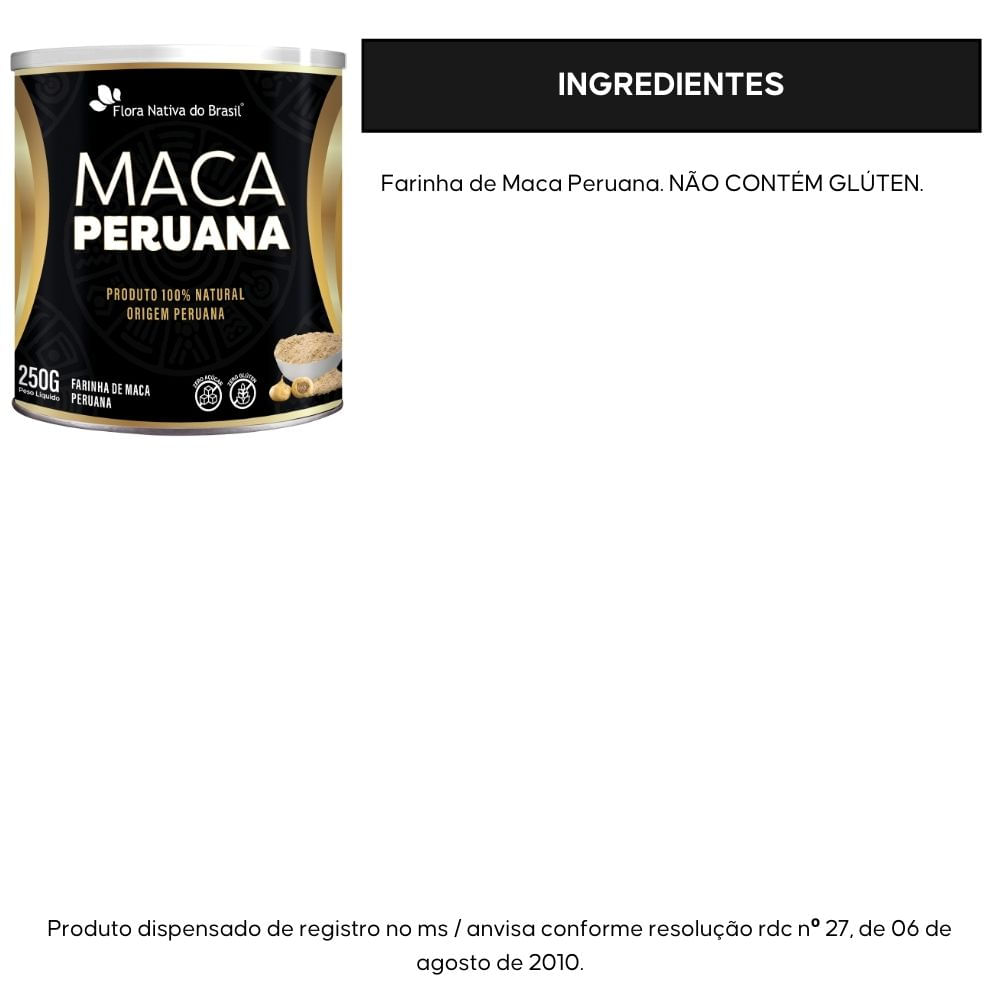 Maca Peruana Pura em Pó Flora Nativa 250g