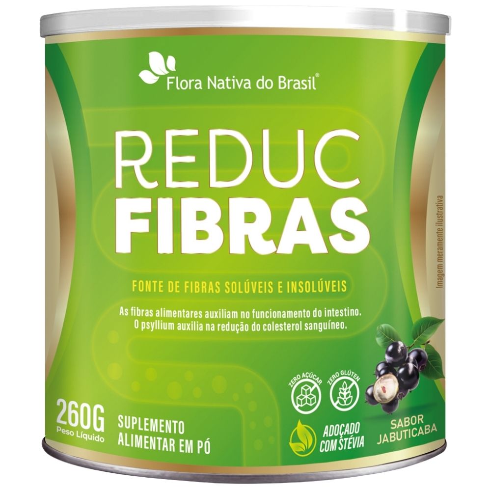 Reduc Fibras Psyllium, Chicória E Beterraba Flora Nativa Jabuticaba 260g