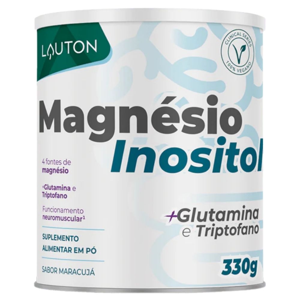 Magnésio Inositol + Glutamina E Triptofano Lauton Sabor Maracujá 330g
