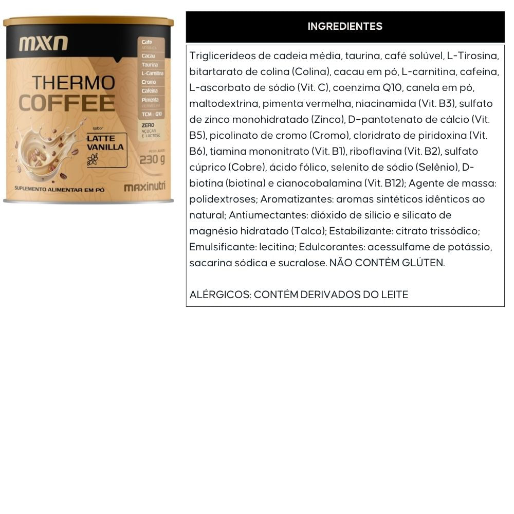 Thermo Coffee Vanila Latte Maxinutri 230g