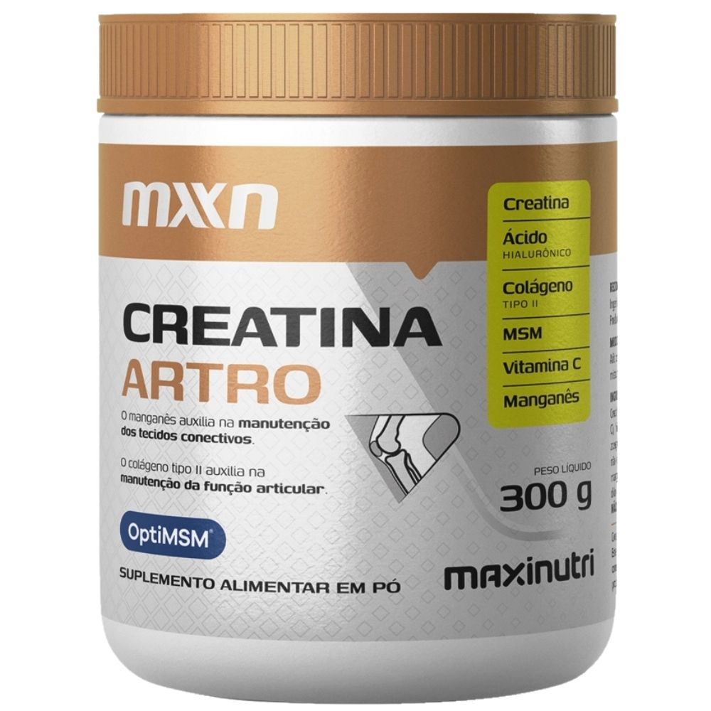 Creatina Artro Colágeno Tipo 2, Ácido Hialurônico, MSM, Vitamina C e Manganês Maxinutri 300g