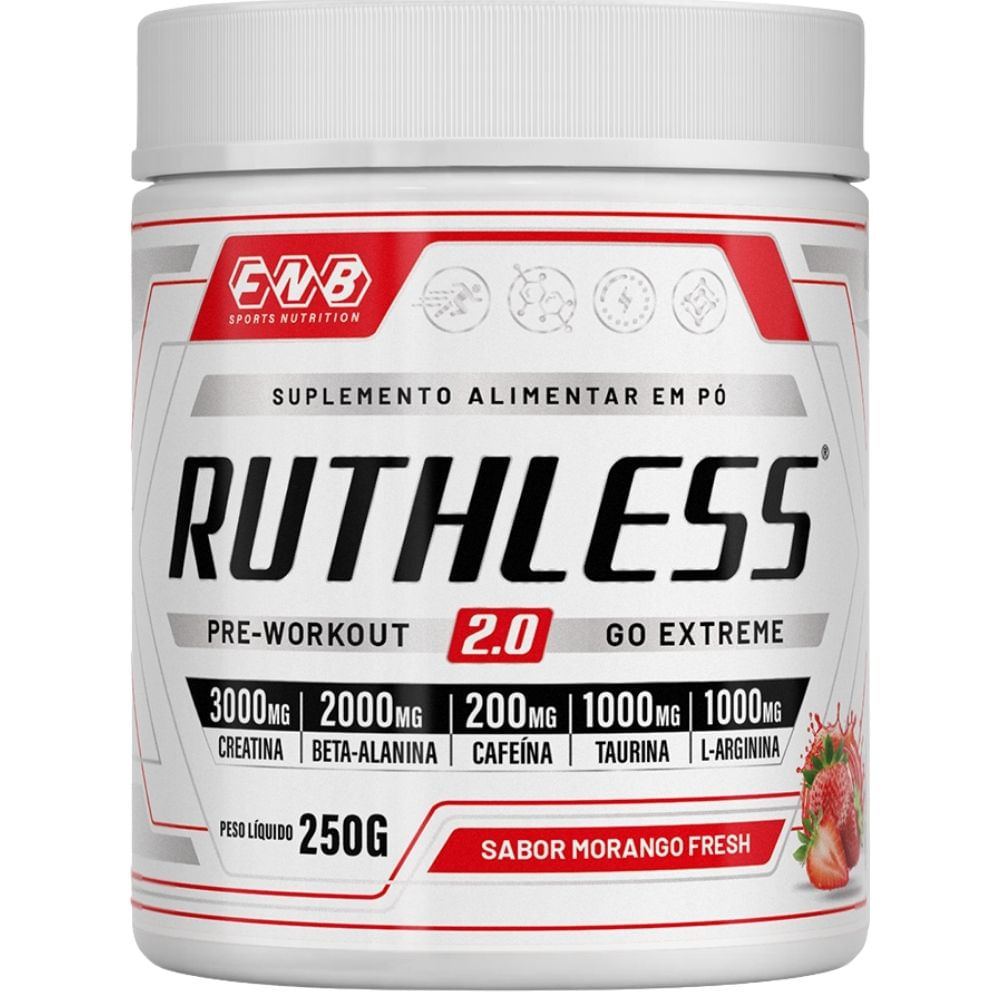 Pré-Treino Ruthless 2.0 Morango FNB Sports 250g