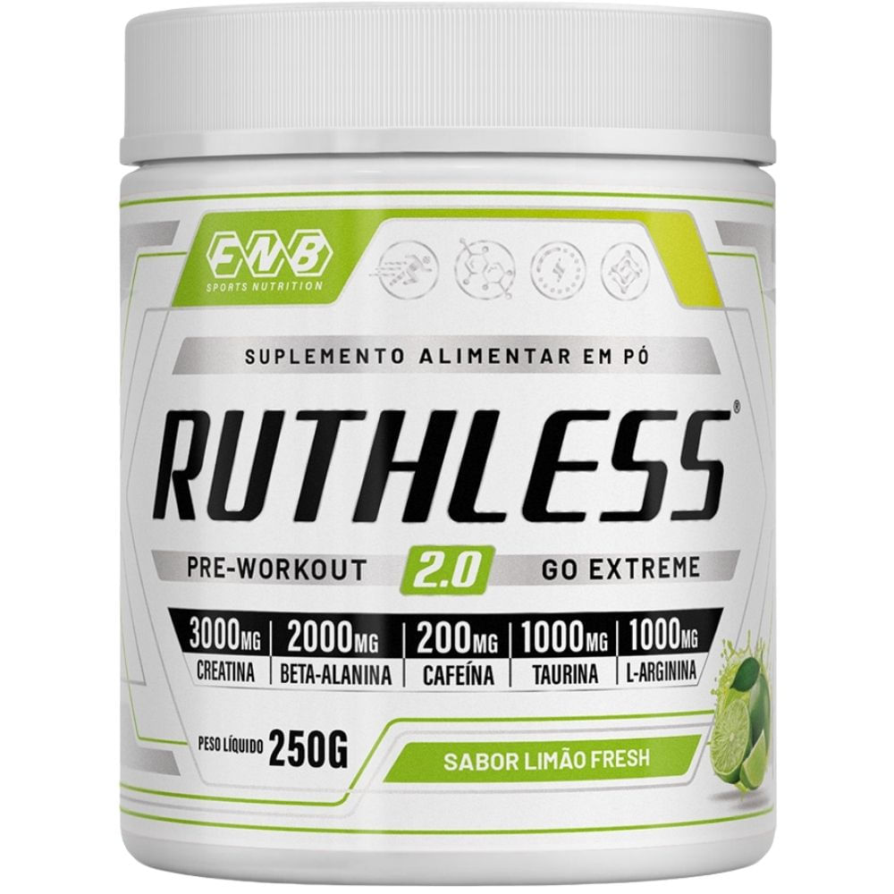 Pré-Treino Ruthless 2.0 Limão FNB Sports 250g