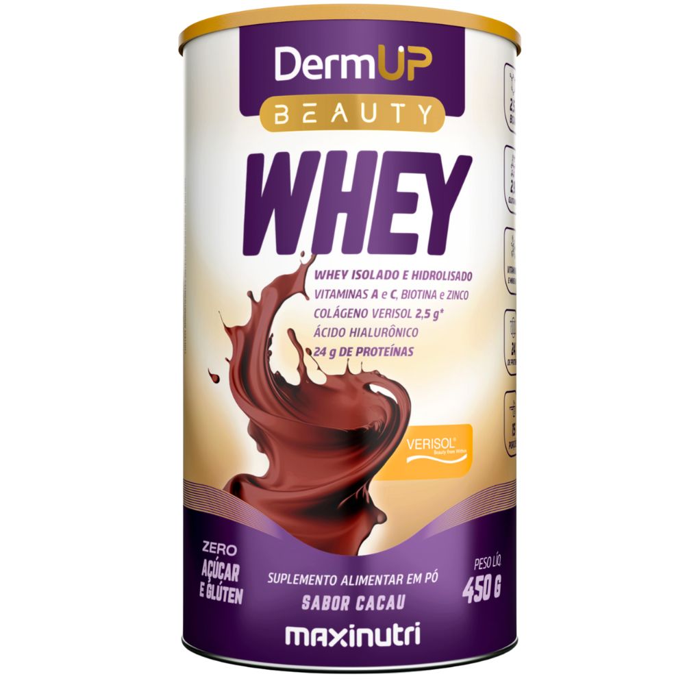 DermUp Beauty Whey Maxinutri Cacau 450g