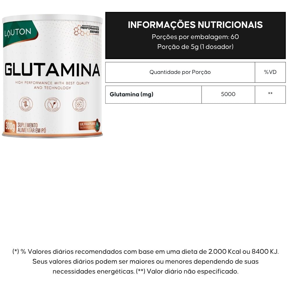 Kit Lauton Creatina 300g + Glutamina 300g