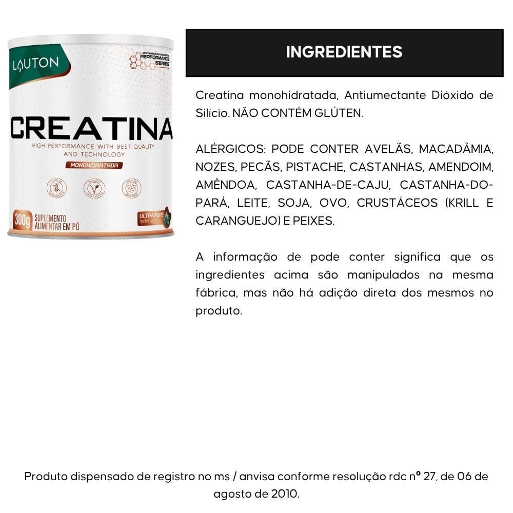 Kit Lauton Creatina 300g + Glutamina 300g