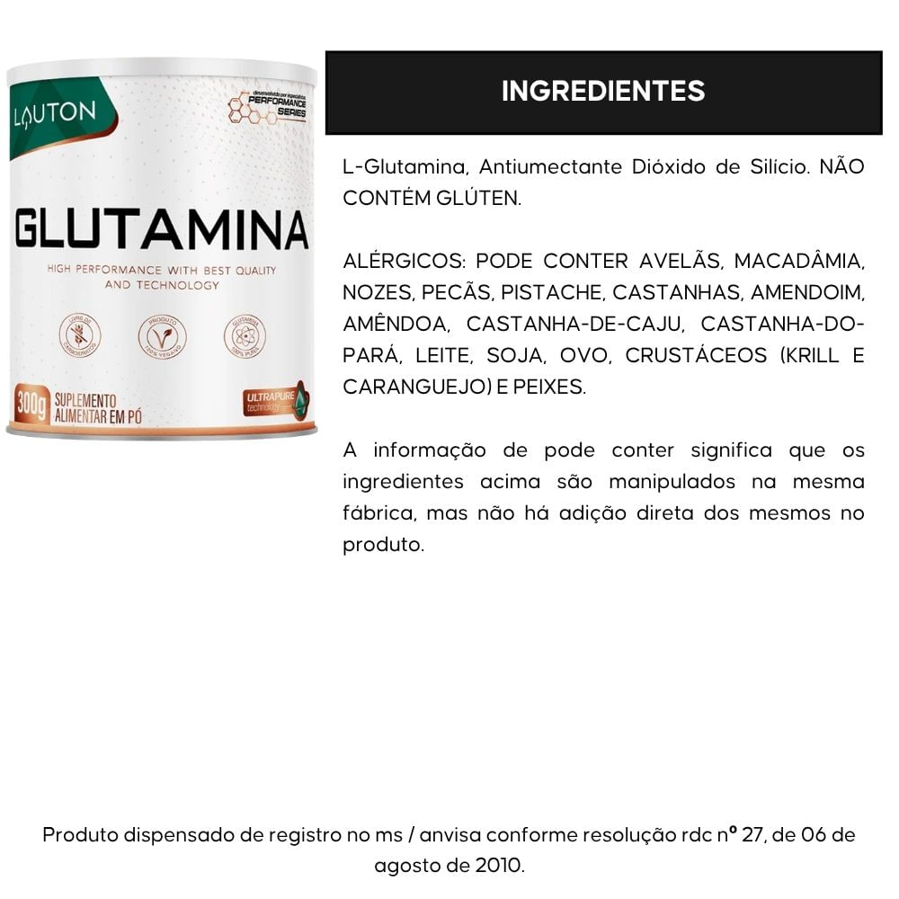 Kit Lauton Creatina 300g + Glutamina 300g