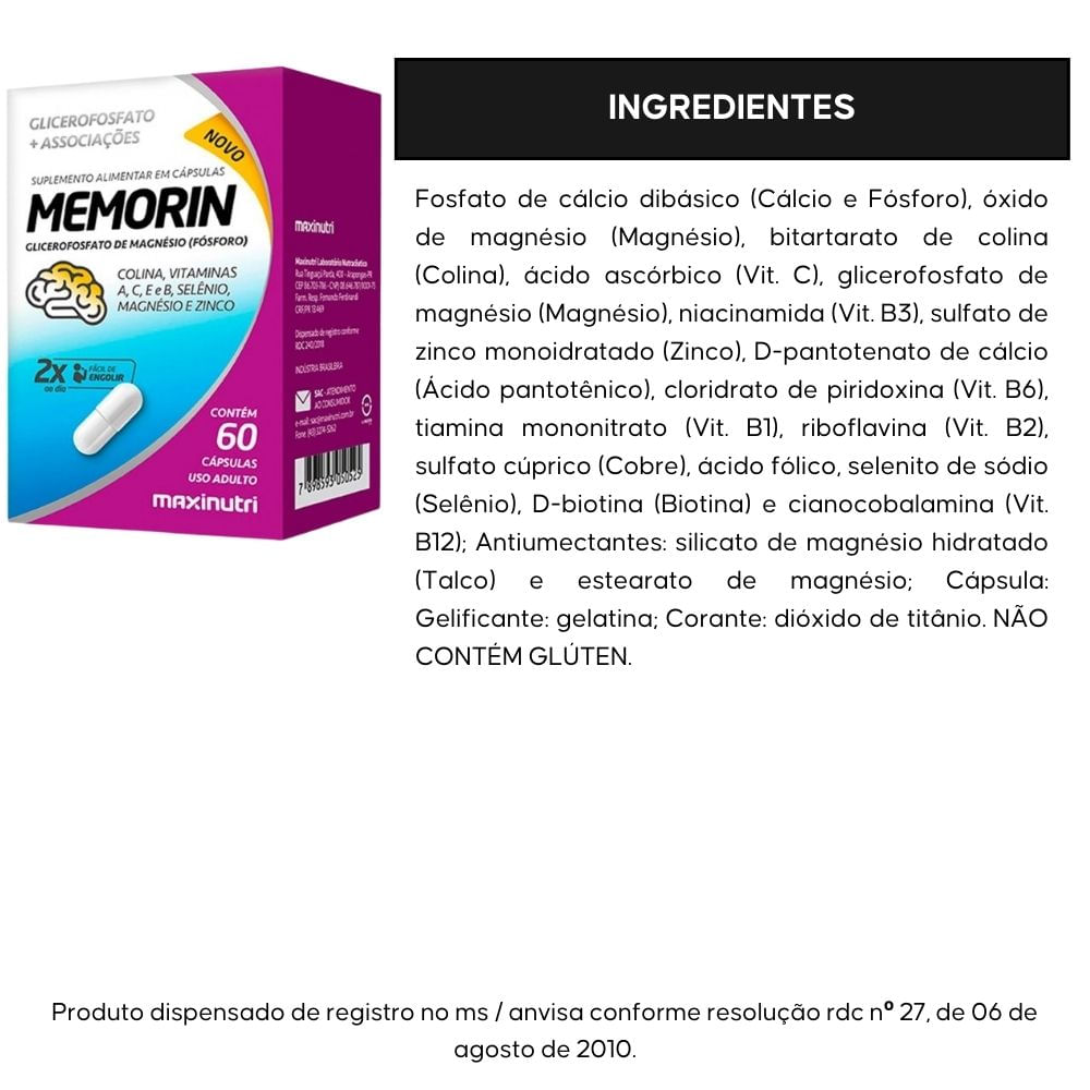 Memorin Maxinutri 60 Cápsulas