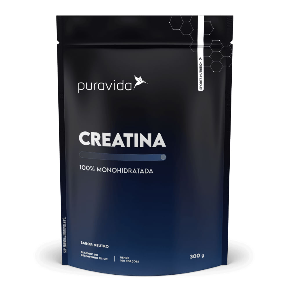 Creatina 100% Monohidratada Puravida Neutro 300g