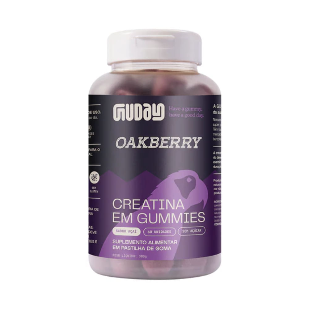 Creatina em Gummies Guday Sabor Oakberry Açaí 60 Gomas