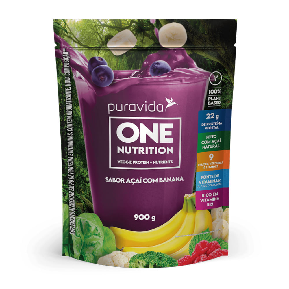 One Nutrition Puravida Açaí Com Banana 900g